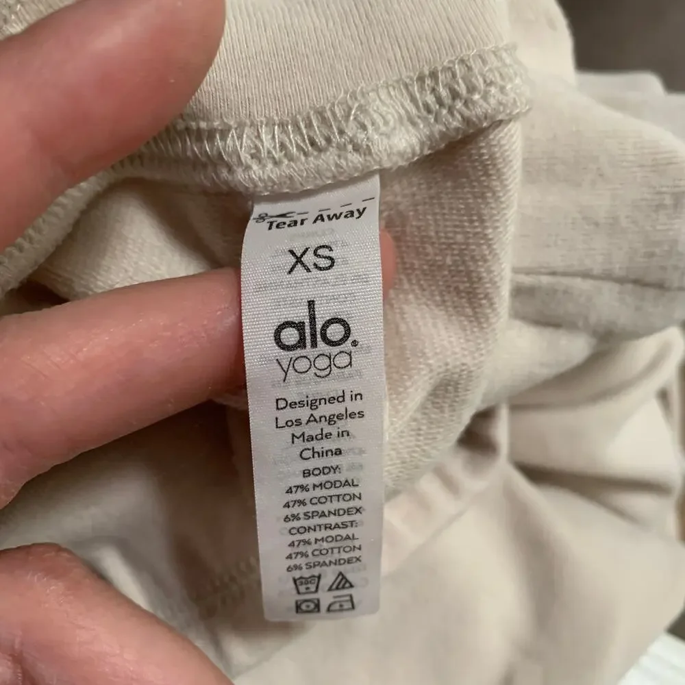 ALO Yoga High Rise Cargo Sweat Pant Cuffed Jogger 7/8 Size XS Womens